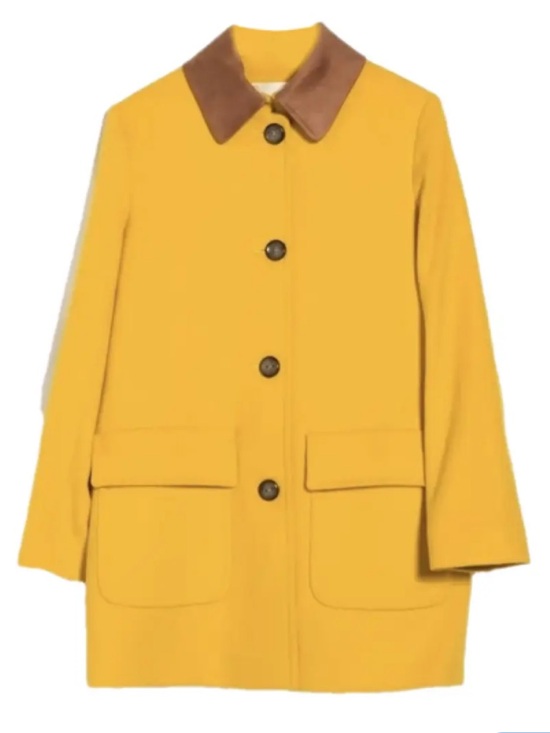 FLEURETTE Wool Barn Yellow Coat Jacket - Picture 2 of 9